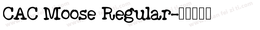 CAC Moose Regular字体转换